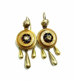 Boucles d'oreilles pendantes austro-hongroises