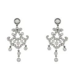 Boucles d'oreilles pendantes diamants