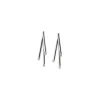 Boucles d'oreilles pendantes en or blanc et diamants