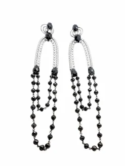 Boucles d'oreilles Pendants Or blanc Diamant