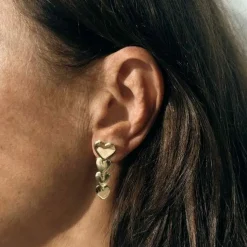 Boucles d'oreilles pendantes en forme de cœur