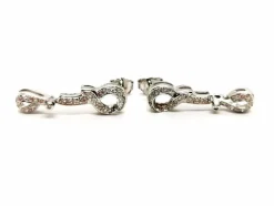 Boucles d'oreilles Pendantes Or blanc Diamant