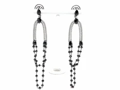 Boucles d'oreilles Pendants Or blanc Diamant