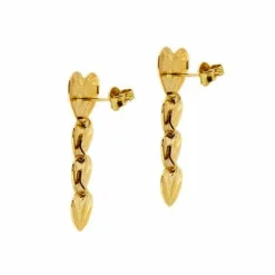 Boucles d'oreilles pendantes en forme de cœur