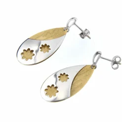 Boucles d'oreilles pendantes fleurettes