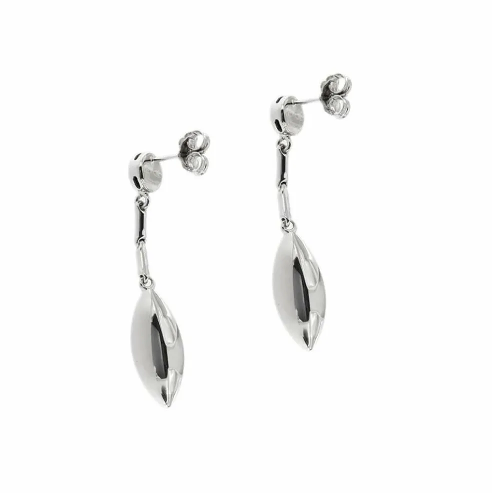 Boucles d'oreilles pendantes avec diamants