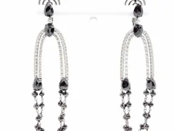 Boucles d'oreilles Pendants Or blanc Diamant