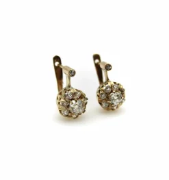 Boucles d'oreilles pendantes à fleurs