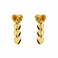 Boucles d'oreilles pendantes en forme de cœur