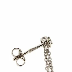 Boucles d'oreilles pendantes en perles et diamants