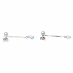 Boucles d'oreilles Pendantes Or blanc Aigue Marine