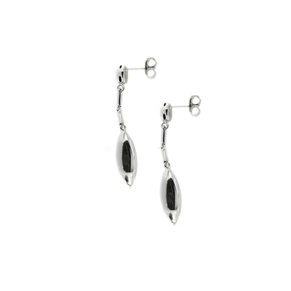 Boucles d'oreilles pendantes avec diamants
