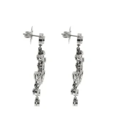 Boucles d'oreilles pendantes diamants