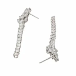 Boucles d'oreilles Pendantes Or blanc Diamant
