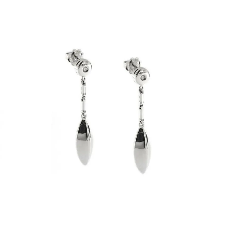 Boucles d'oreilles pendantes avec diamants