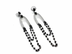 Boucles d'oreilles Pendants Or blanc Diamant