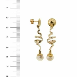 Boucles d'oreilles pendantes en perles