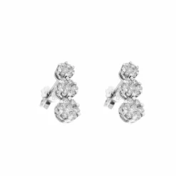 Boucles d'oreilles pendantes diamants