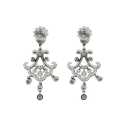 Boucles d'oreilles pendantes diamants