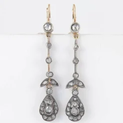 Boucles d'oreilles pendantes Diamants