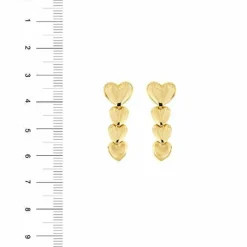 Boucles d'oreilles pendantes en forme de cœur