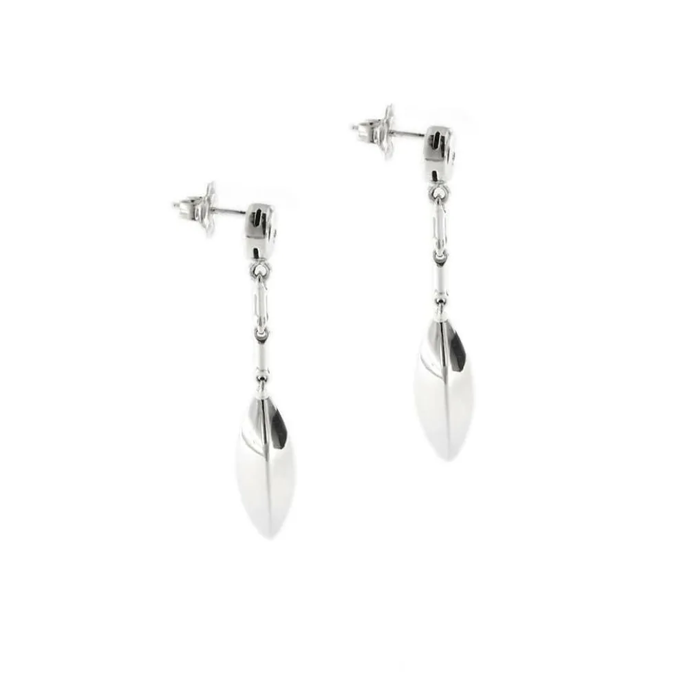 Boucles d'oreilles pendantes avec diamants