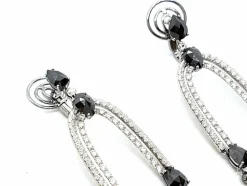 Boucles d'oreilles Pendants Or blanc Diamant