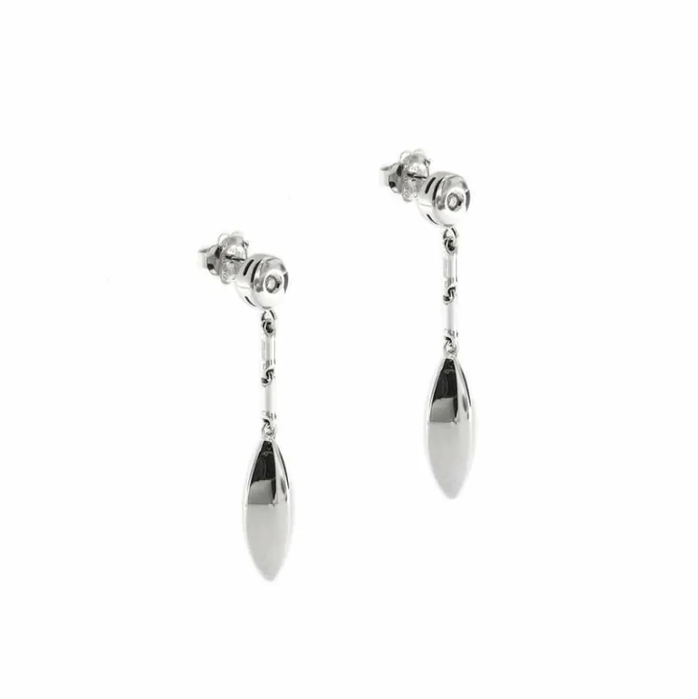 Boucles d'oreilles pendantes avec diamants