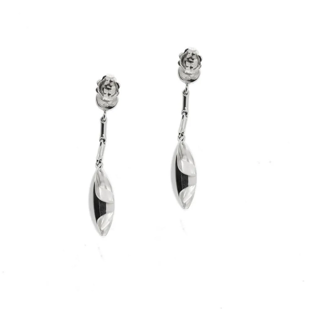 Boucles d'oreilles pendantes avec diamants