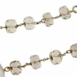 Boucles d'oreilles pendantes quartz fumé et perles