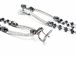 Boucles d'oreilles Pendants Or blanc Diamant