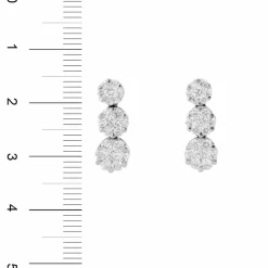 Boucles d'oreilles pendantes diamants