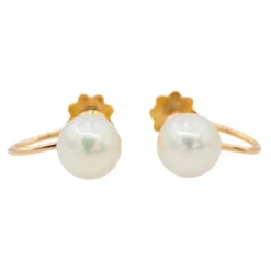 Boucles d'oreilles Perle Or rose Perle