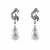 Boucles d'oreilles Perles baroques Diamants