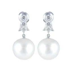Boucles d'oreilles Perles des mers du sud