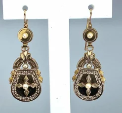 Boucles d’oreilles perles fines Napoléon III