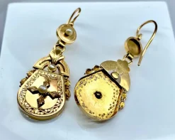 Boucles d’oreilles perles fines Napoléon III