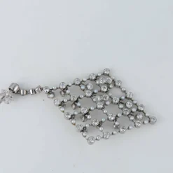 Boucles d’oreilles platine diamants perles