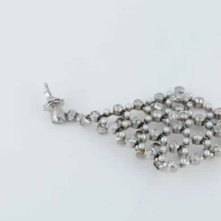 Boucles d’oreilles platine diamants perles