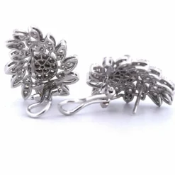 BOUCLES D'OREILLES PLATINE 14 g - DIAMANTS 3,10 CT