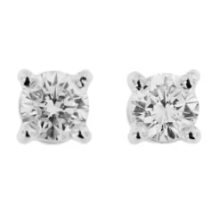 Boucles d'oreilles point lumineux avec diamants 0,20 ct