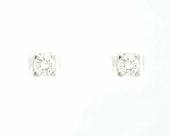 Boucles d'oreilles point lumineux avec diamants de 0,98 ct