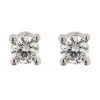 Boucles d'oreilles point lumineux avec diamants