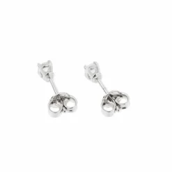 Boucles d'oreilles point lumineux avec diamants
