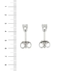 Boucles d'oreilles point lumineux avec diamants