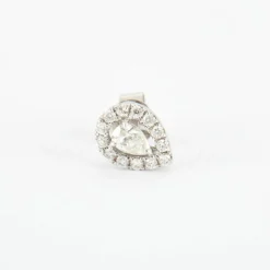 Boucles d'oreilles poires en Or blanc diamants