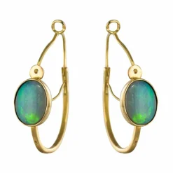 Boucles d'oreilles poissardes opales
