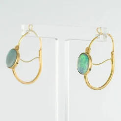 Boucles d'oreilles poissardes opales