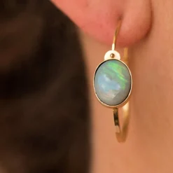 Boucles d'oreilles poissardes opales
