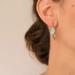 Boucles d'oreilles poissardes opales